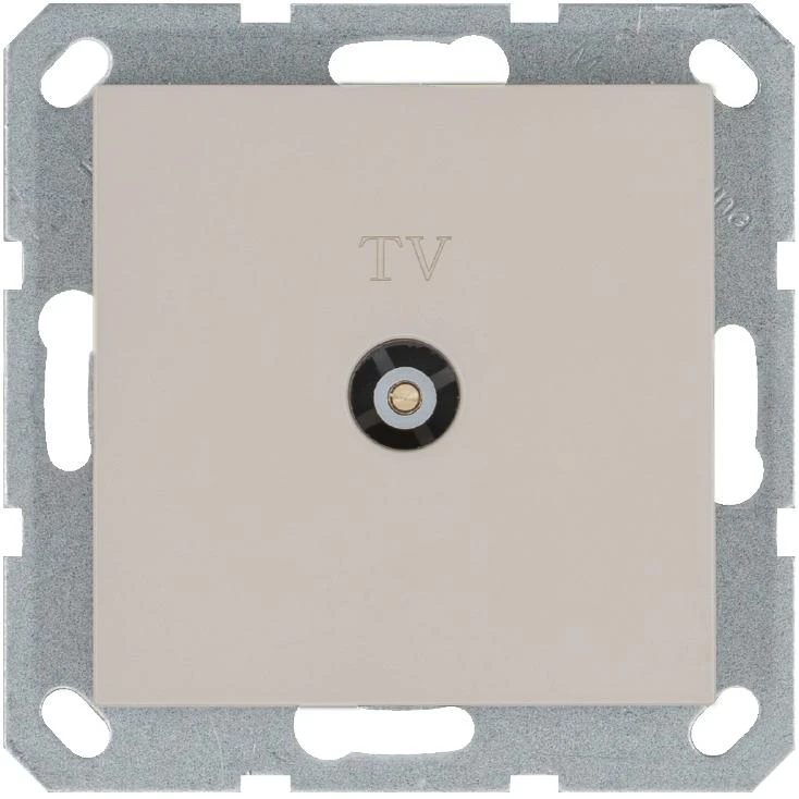 G6002T Jasmart | Розетка телевизионная проходная TV Ф9.5мм механизм тауп  
