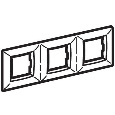 75013L DKC | Рамка 3-м 3х2мод. Brava син.  