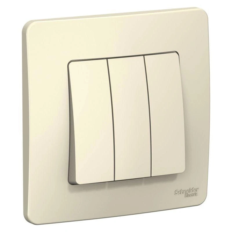 BLNVS100502 Systeme Electric | Выключатель 3-кл. СП Blanca 10А IP20 (сх. 1+1+1) 250В молочн. SE 