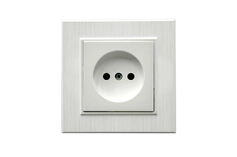 86100022 Makel | Розетка 1-м Karea LINE STAR без заземл. жемчуж.  