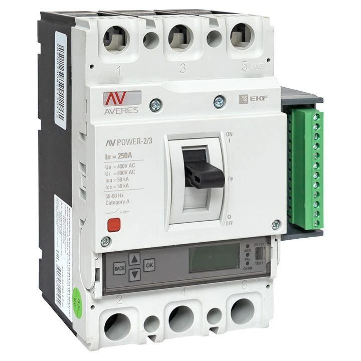 mccb-23-250-6.2-av EKF | Выключатель автоматический 3п 250А 50кА AV POWER-2/3 ETU6.2 AVERES  