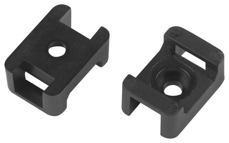 Б0066685 Эра | Площадка под хомуты 22х16мм с монтажным отверст. М4 NO-225-306 черн. (уп.50шт)  