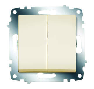 619-010300-202 ABB | Выключатель 2-кл. 1мод. СП Cosmo 10А IP20 механизм крем.  