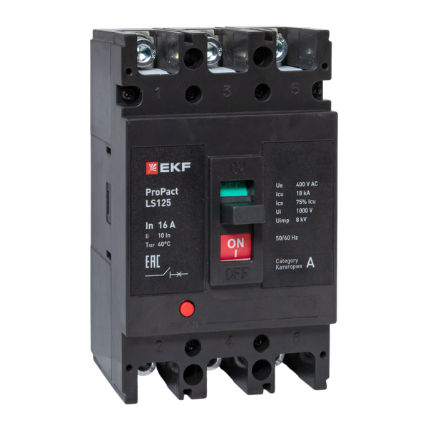 mccb-125-18-3-16-ls EKF | Выключатель автоматический 3п 16А 18кА LS125 ProPact  