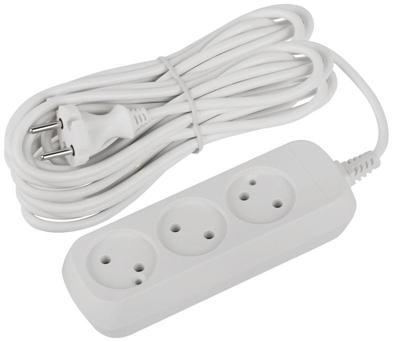 Б0065031 Эра | Удлинитель электрический UDL-10-370 Greenline 3 розетки без заземления 7м ПВС 2х1кв.мм  