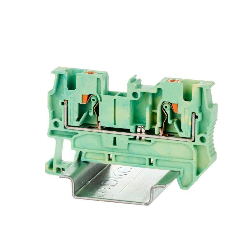 VPR-4-PE-YG DKC | Клемма заземления зажим push-in 2 точки подключения 4кв.мм  