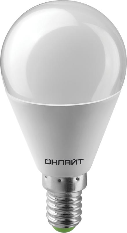 Лампа светодиодная 71 625 OLL-G45-8-230-4K-E14 8Вт шар 4000К нейтр. бел. E14 600лм 176-264В ОНЛАЙТ 71625