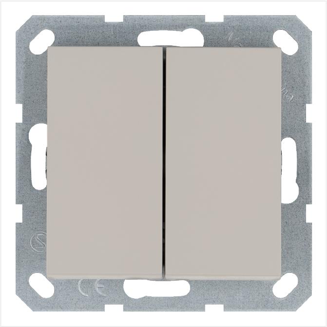 G3014T Jasmart | Переключатель перекрестный 2-кл. 10А IP20 механизм тауп  