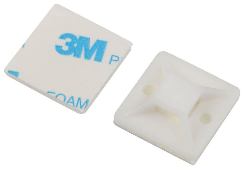 Б0066675 Эра | Площадка самоклеящаяся под хомуты 25х25мм NO-225-302 бел. (уп.50шт)  