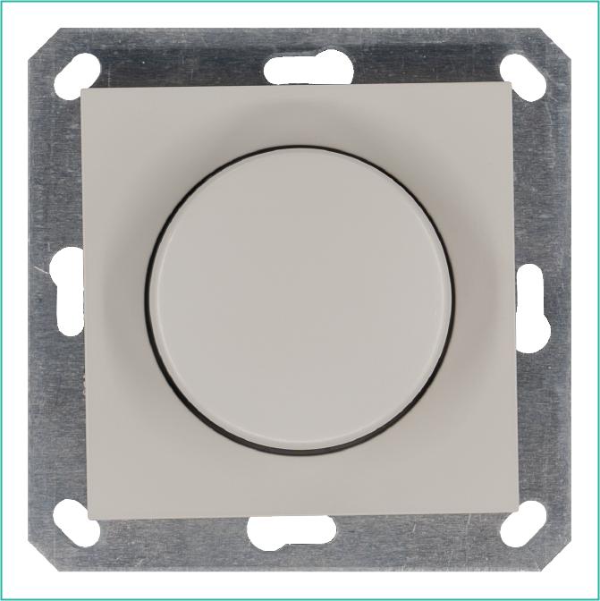 G4012T Jasmart | Светорегулятор поворотно-нажимной (диммер) LED 30-400Вт 1gang 2way механизм тауп  