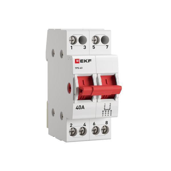 TPS240 EKF | Переключатель трехпозиционный ТПС-63 2P 40А PROxima  