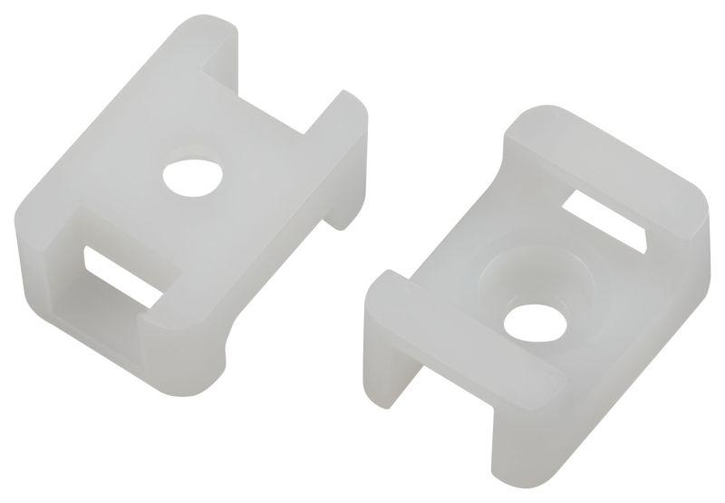 Б0066716 Эра | Площадка под хомуты 22х16мм с монтажным отверст. М4 NO-225-305 бел. (уп.50шт)  