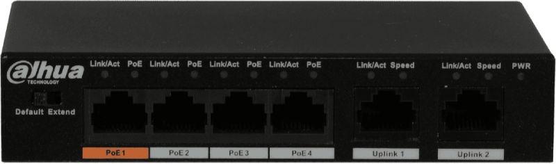 Коммутатор неуправляемый DH-PFS3006-4ET-60 4х100Мбит 4PoE Dahua 1084911