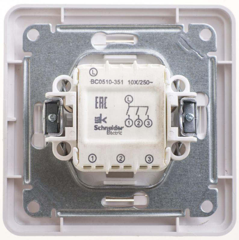 Выключатель 3-кл. СП W59 10А IP20 10AX в сборе бел. SE VS0510-351-18