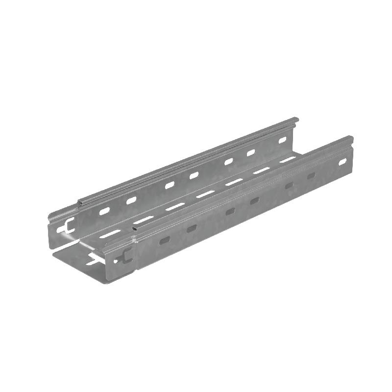 PL0201 КМ-Профиль | Лоток листовой перфорированный 100х50 L3000 сталь 0.55мм "БЫСТРЫЙ МОНТАЖ ПЛЮС" LPplus50-100-0.55-3000 оцинк. КМ 