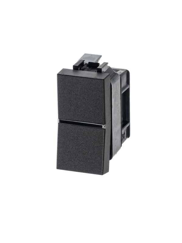 2CLA210100N1801 ABB | Выключатель 1-кл. 1п 1мод. СП Zenit 16А IP20 с клавишей антрацит  