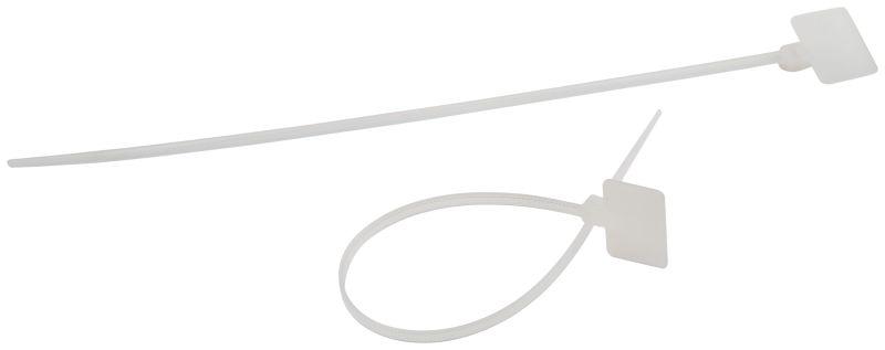 Б0066063 Эра | Хомут кабельный 2.5х200 с площадкой для маркировки 25х15 NO-225-320 бел. (уп.50шт)  