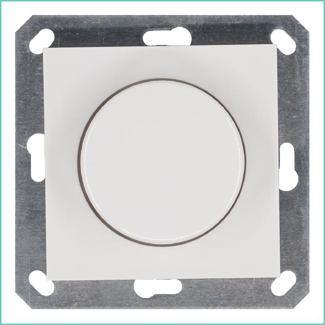 G4012W Jasmart | Светорегулятор поворотно-нажимной (диммер) LED 30-400Вт 1gang 2way механизм бел. глянцевый  