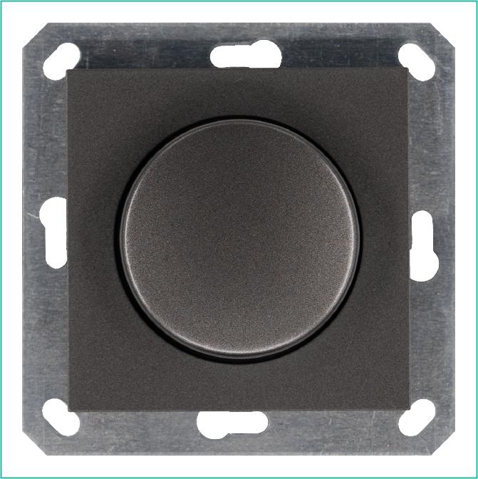 G4012Z Jasmart | Светорегулятор поворотно-нажимной (диммер) LED 30-400Вт 1gang 2way механизм мокко  