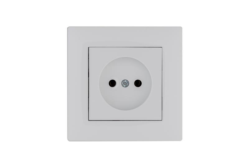 88001022 Makel | Розетка 1-м Karea RIZZ без заземл. бел.  