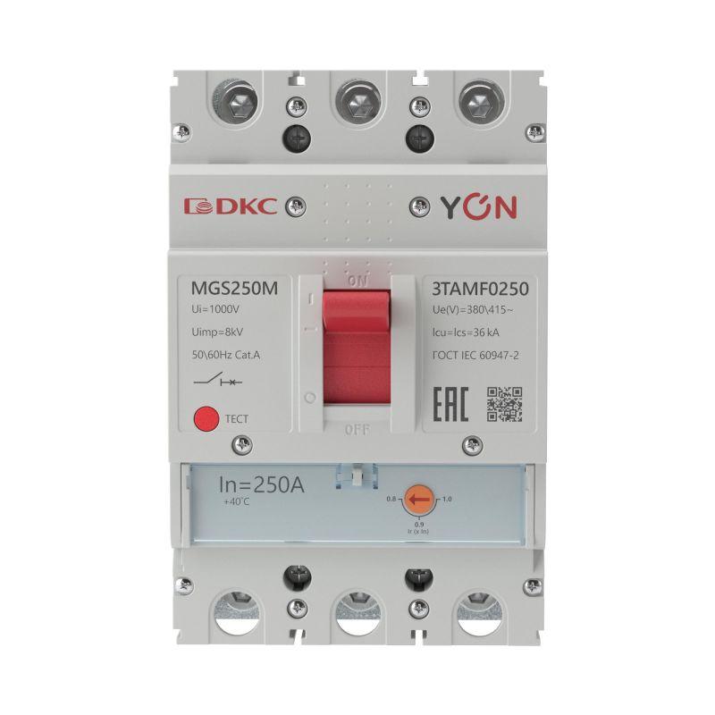MGS250M-3TAMF0250 YON (группа DKC) | Выключатель автоматический MGS250 3P 200-250A 25kA YON 