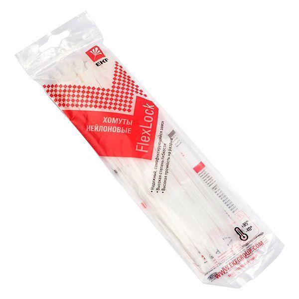plc-fl-ctsw-2.5x100-r EKF | Хомут P6.6 2.5x100 FlexLock стандартный бел. (уп.50шт) PROxima  