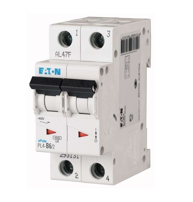 293146 EATON | Выключатель автоматический модульный 2п C 40А 4.5кА PL4-C40/2  