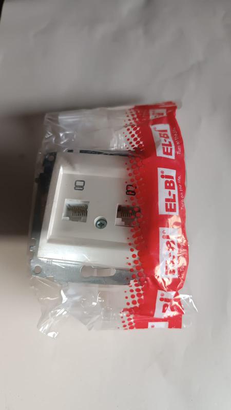 Розетка компьютерная 2-м Zena RJ45 кат.6 механизм жемчуж. ABB 609-012500-248