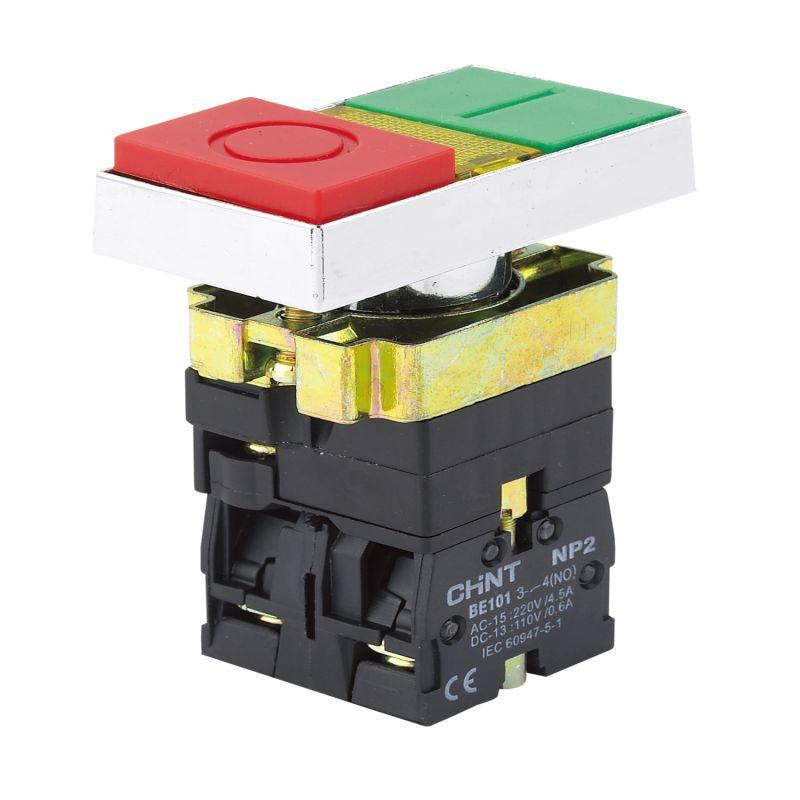 574789 CHINT | Кнопка двойная NP2-BW8465 1НО+1НЗ AC 230В(LED) IP40 (R)  