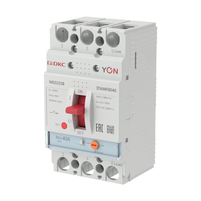 MGS125B-3TAMF0040 YON (группа DKC) | Выключатель автоматический MGS125 3P 32-40А 18кА YON 
