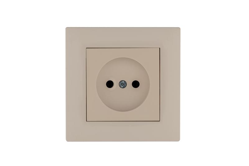 88010022 Makel | Розетка 1-м Karea RIZZ без заземл. крем  