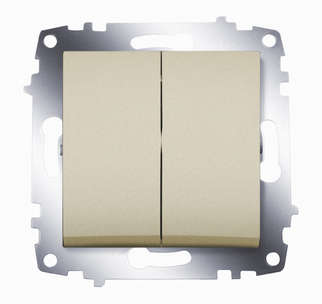 619-011400-202 ABB | Выключатель 2-кл. 1мод. СП Cosmo 10А IP20 механизм титаниум  