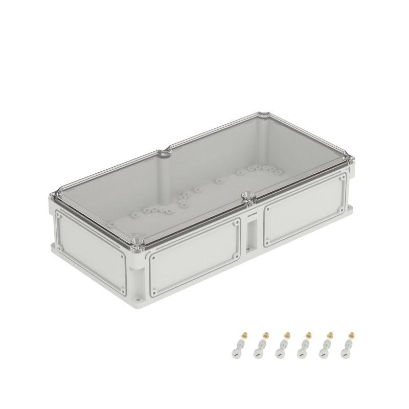 563211 DKC | Корпус 600х300х146мм IP67 с прозр. крышкой 21мм с фланцами пластик.  