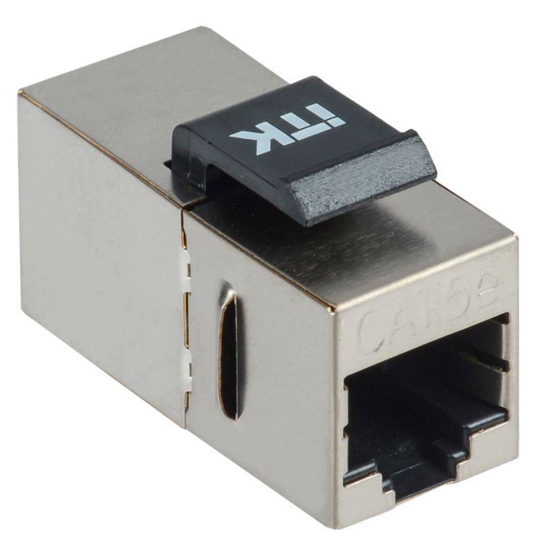 Адаптер проходной Keystone Jack RJ45-RJ45 кат.5E FTP ITK CS7-1C5EF