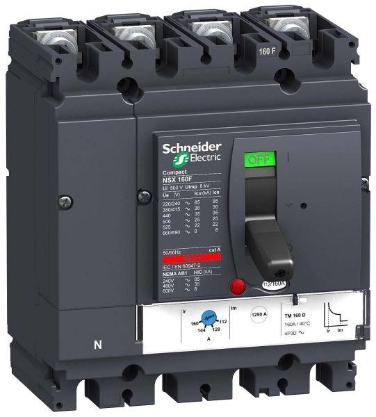 LV430861 Schneider Electric | Выключатель автоматический 4п 4т 125А 50кА NSX160N TM125D SchE 