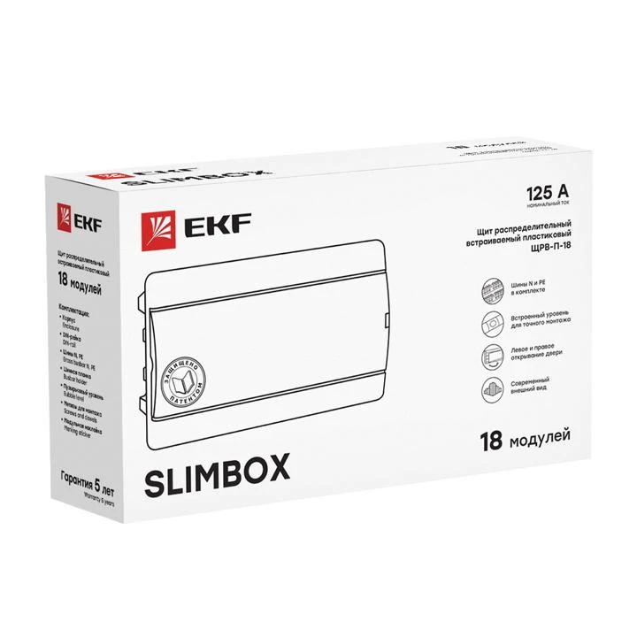 Щит ЩРВ-П-18 "SlimBox" IP41 бел. дверца PROxima EKF sb-v-18w