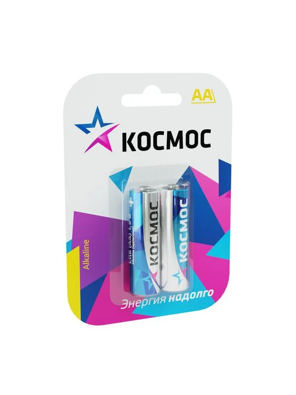 Элемент питания алкалиновый AA/LR6 BP-2 (блист.2шт) КОСМОС KOCLR62BL