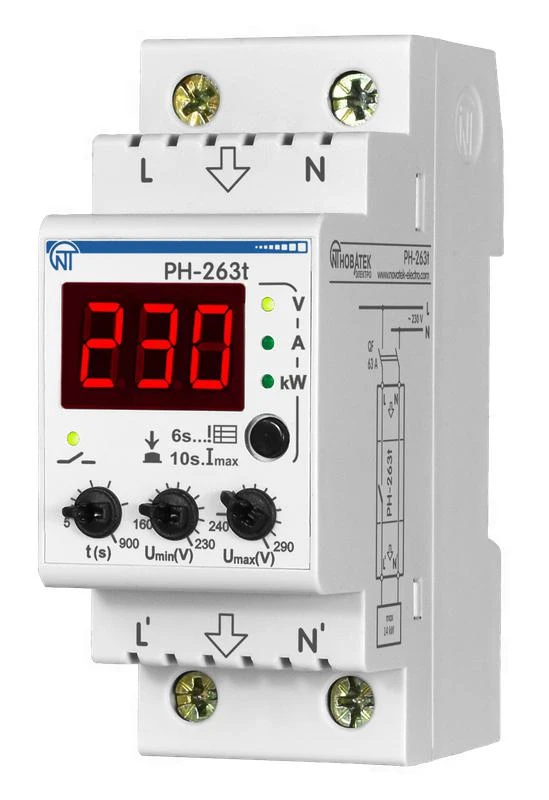 Реле напряжения PH-263 T НовАтек-Электро 3425600263т