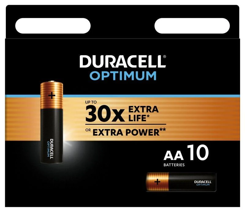 Элемент питания алкалиновый АА 1.5В LR6-10BL Optimum 5014071 (блист.10шт) Duracell Б0056026