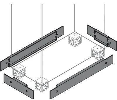 Фланец цоколя бок. 100х500мм (уп.2шт) ABB ZN5000