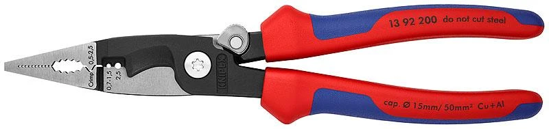 Клещи электромонтажные 6-в-1 L-200мм Knipex KN-1392200