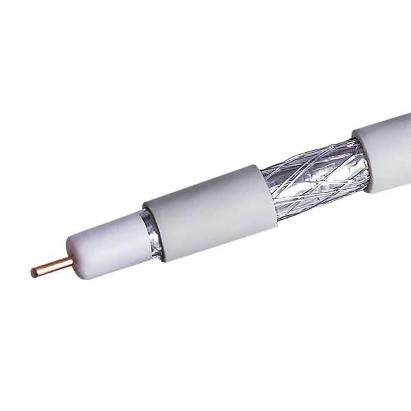 Кабель RG-6 CCS 1.02 (21%)/FPE/Al-Pet-Al Foil Unbonded/Al 64х0.12/PVC RW бел. (уп. 100м) Net.On 109L