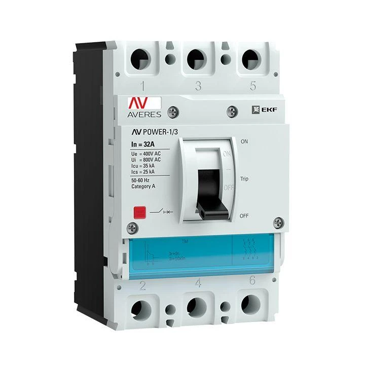 Выключатель автоматический 3п 32А 35кА AV POWER-1/3 TR AVERES EKF mccb-13-32-TR-av